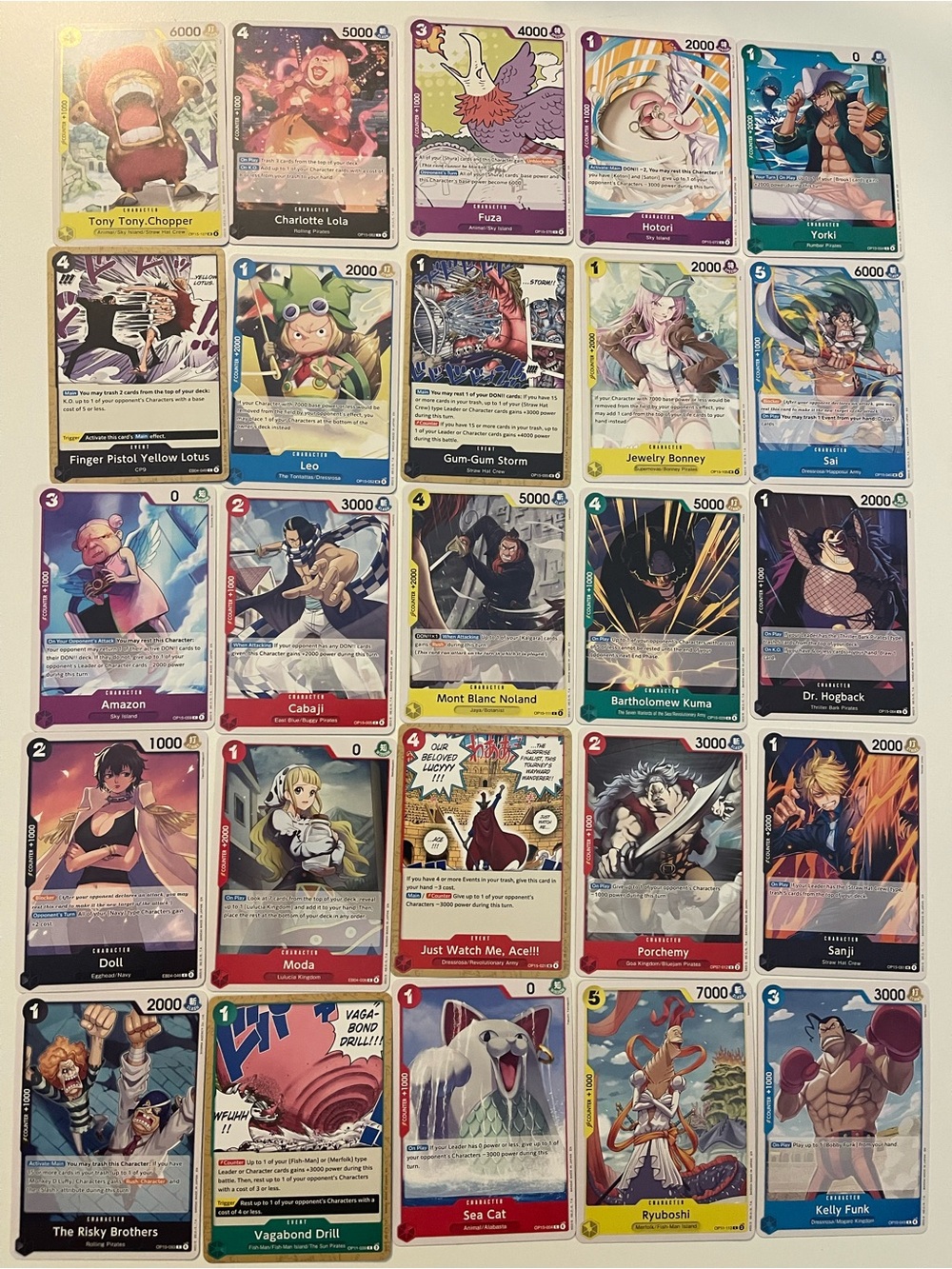 One Piece Card Game – Bulk Card Lot (25 Cards) English #010